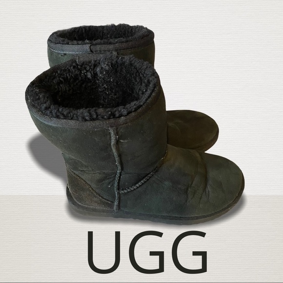 ugg womens classic short boots black